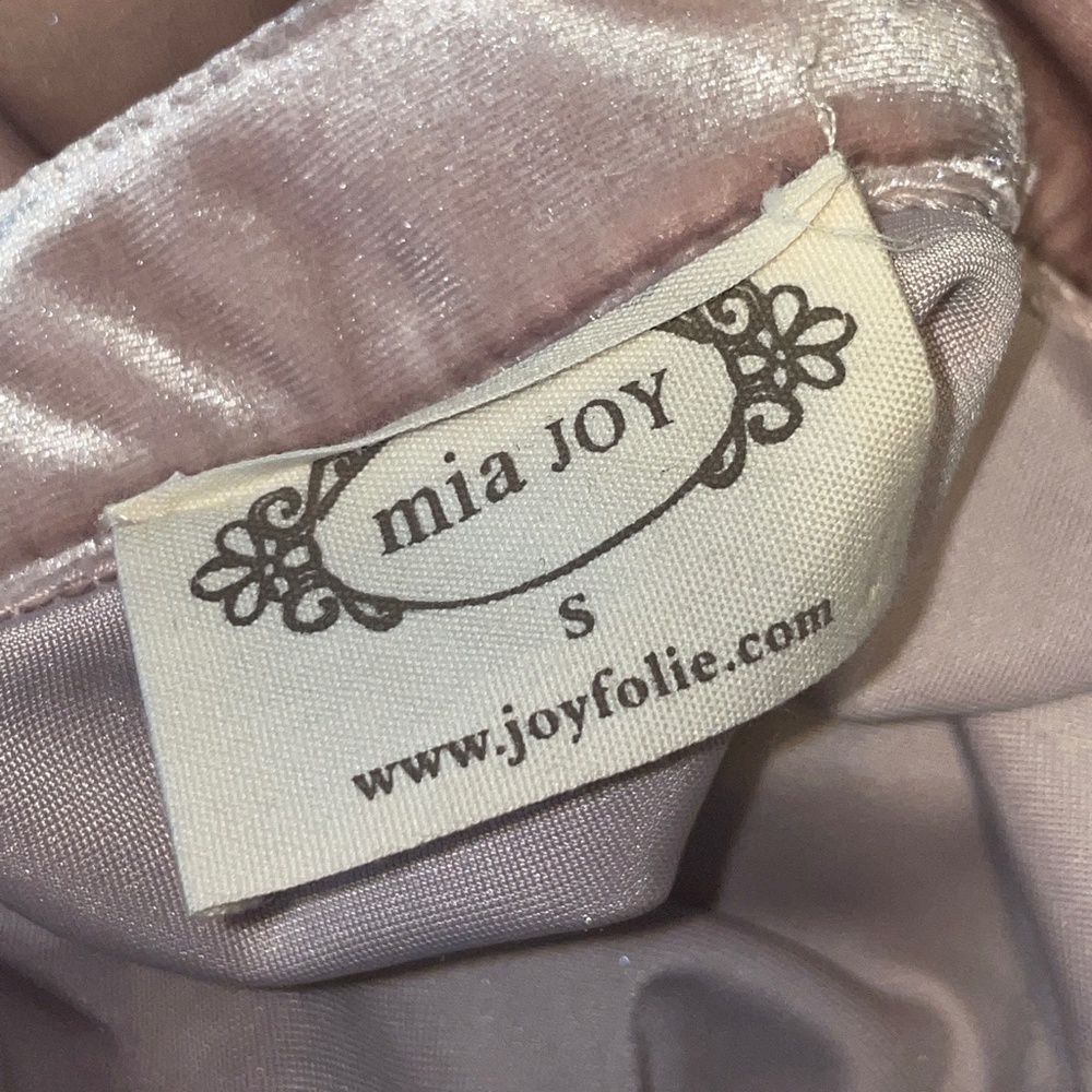 EUC Mia Joy by Joyfolie Blush Pink Velvet Ruffle Skirt Size Small - Picture 6 of 9